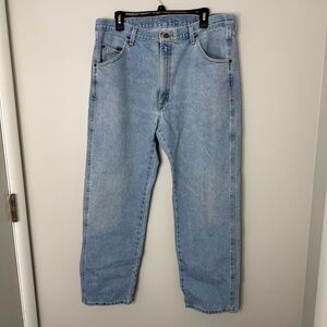 Wrangler Men's Blue Jeans Denim Straight Leg 100% Cotton 38x30